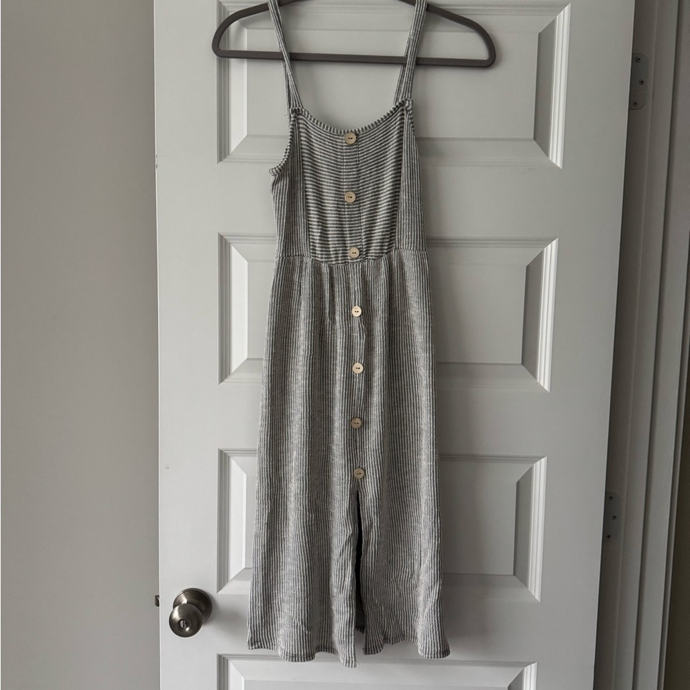 Caution To The Wind Gray Striped Top